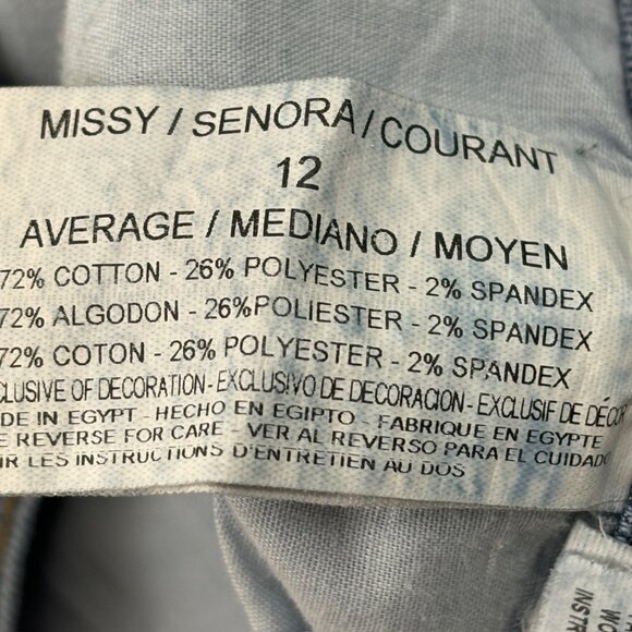 Gloria Vanderbilt Amanda Straight Leg Women's size 12 Dark Wash Blue Denim jeans - Picture 3 of 4